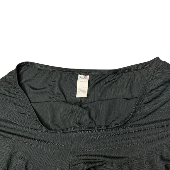 Secret Treasures Black Sleep Shorts Ruffle Trim Stretchy Pajama Loungewear - Picture 5 of 12